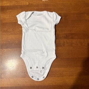 Carter's White Dotted Baby Bodysuit